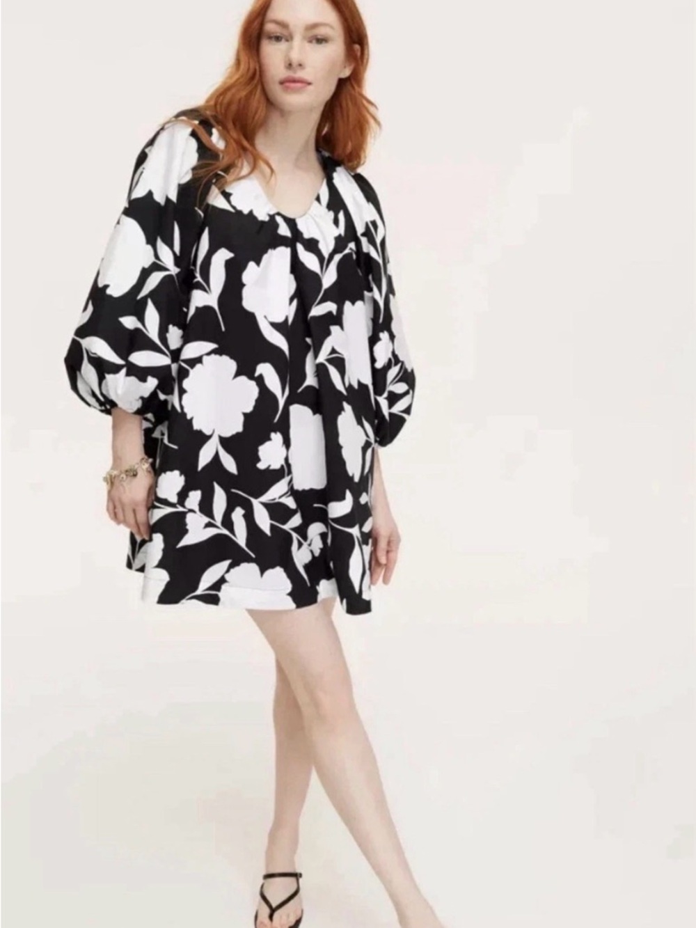 Kate Spade x Target Women’s Classic Rose Poplin Long Sleeve Mini Dress Med NWT